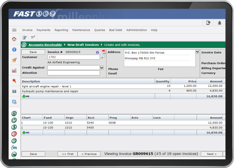Millennium Software FAST Financial Reporting Platform